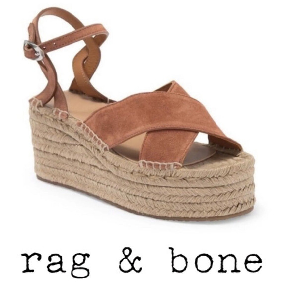 rag & bone Shoes - NEW Rag & Bone Hera Platform Suede Sandals Espadrilles Sz 39.5 US 9.5 NWOB